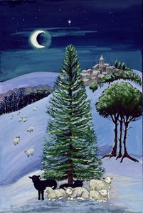 Får i ett vinterlandskap av Margaret Loxton