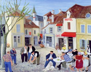 Spelet, Bourgogne (olja på duk)