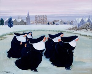 Vinter i klostret (gouache på papper)