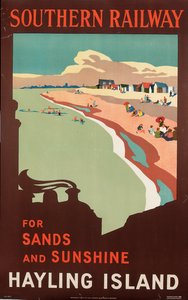 Hayling Island, affisch som annonserar Southern Railway