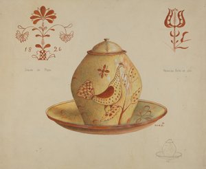Pa. Tyska Täckt Burk