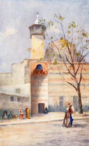 Den heliga flaggans moské, Damaskus (färglitografi) av Margaret Thomas