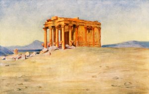 Templet för kungens moder, Palmyra (färglitografi) av Margaret Thomas