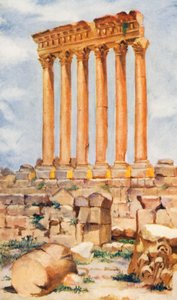 Jupitertemplet, Baalbek (färglitografi)