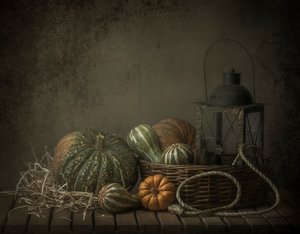 Höststilleben med pumpor av Margareth Perfoncio