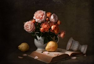 Eleganta rosor och päron av Margareth Perfoncio