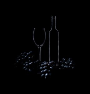 Elegant stilleben med vin