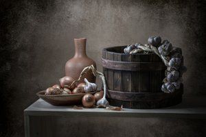 Rustikt kök – skörden