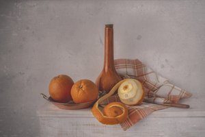 Rustikt stilleben i orange av Margareth Perfoncio