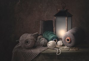 Stilbild med rustikt garn av Margareth Perfoncio