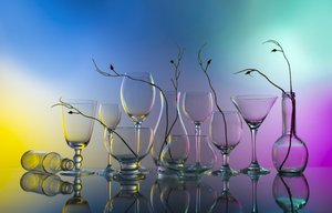 Livfulla reflektioner i glas av Margareth Perfoncio