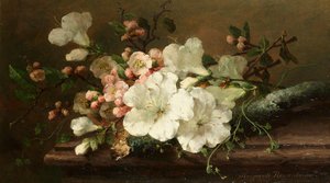 Margaretha Roosenboom - Stilleben med blomma av Margaretha Roosenboom