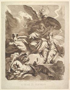 Till Franklins geni, 1779. av Marguerite Gerard