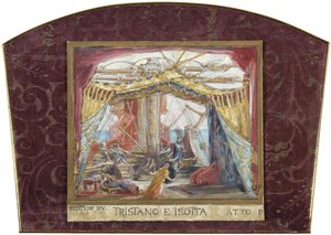 Scenografi för operan Tristan och Isolde av R. Wagner av Marià Fortuny