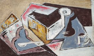 kubistisk sammansättning; Komposition Cubiste, ca 1918 (olja på duk)