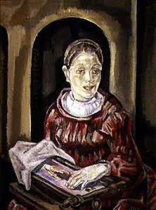 The Needlewoman (olja på duk)