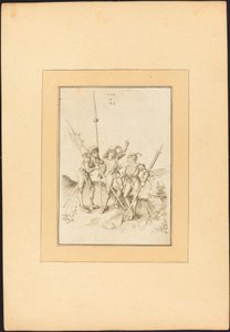 Tre Lansquenets av Maria Catharina Prestel, after Albrecht Dürer