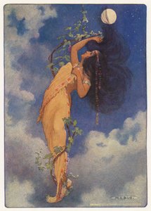 Illustration till Hiawatha av Longfellow (färglitografi)