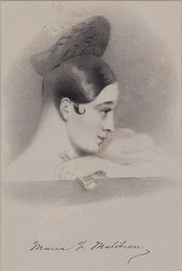 Självporträtt, tidigt 1830-tal. av Maria Malibran Garcia