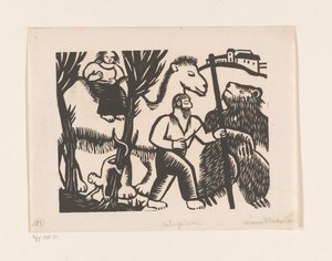 Bärenführer (originaltitel på objekt) av Maria Uhden (signed by artist)