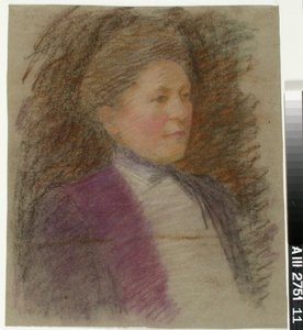 Porträtt av fröken Anna Wiik, studie av Maria Wiik