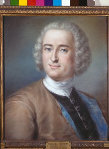 Porträtt av en gentleman, ca 1737 (pastell på papper) av Marianna Carlevaris