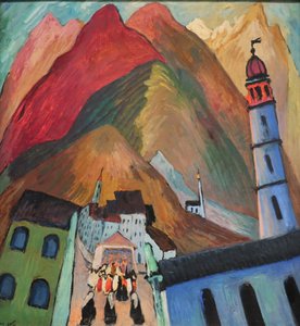 1924 Werefkinprocessionen nära Ascona av Marianne von Werefkin