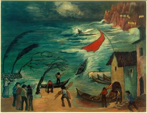 Fiskare i stormen av Marianne von Werefkin