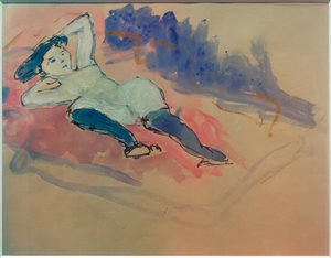 Helene med blå strumpor av Marianne von Werefkin