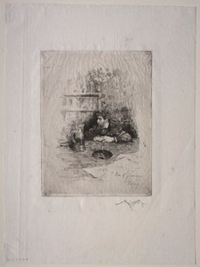 Porträtt av Eduardo Zamaçois av Mariano Fortuny y Marsal