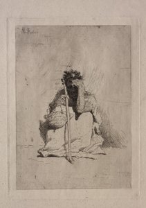 Sittande tiggare. av Mariano José María Bernardo Fortuny y Carbó