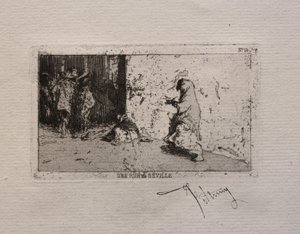 En gata i Sevilla. av Mariano Fortuny y Carbó