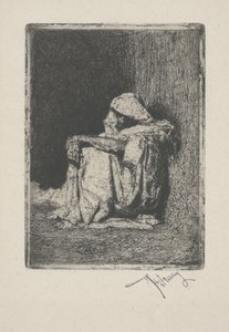 Sittande Arab, eller Arabe assise av Mariano José María Bernardo Fortuny y Carbó