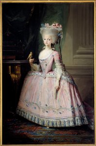 Fotporträtt av Carlota Joaquina (1775-1830) Spädbarn av Spanien och drottning av Portugal Målning av Mariano Maella (1739-1819) (esp.) 1700-tal sön. 1,77x1,16 m Madrid, Museum of Prado - Hellängdsporträtt av Charlotte Joaquina (1775-1830) Prinsessan av av Mariano Salvador de Maella