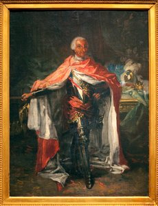 Porträtt av Karl III av Spanien (1716-1788) - Målning av Mariano Salvador Maella (1739-1819), olja på duk, skiss, spansk konst av Mariano Salvador de Maella