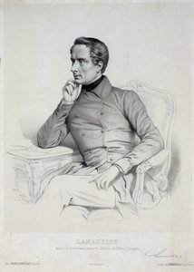 Porträtt av Alphonse de Lamartine 1790-1869.