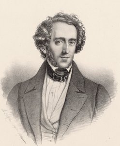 Porträtt av pianisten och kompositören Felix Mendelssohn Bartholdy 1809-1847.