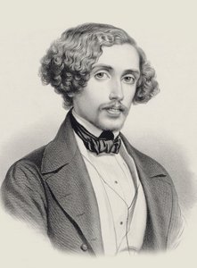 Porträtt av pianisten och kompositören Julius Schulhoff 1825-1898, 1850.
