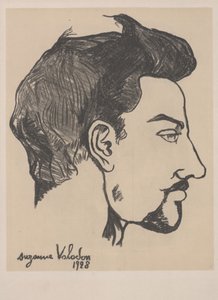 Porträtt av Utrillo i profil av Marie Clementine Valadon