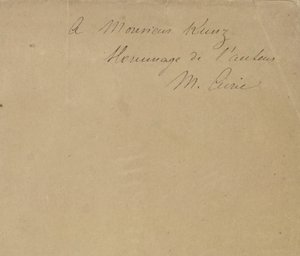 Till Monsieur Kunz Hyllning från författaren M. Curie. av Marie Curie
