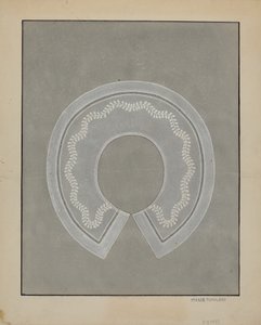 Broderad linnekrage, ca. 1936.