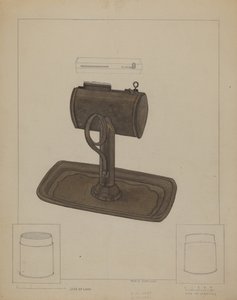 Lampa och talgsil, ca. 1936.
