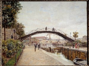 Kanalhelgonet Martin i Paris Målning av Firmin Girard (1838-1921) 1800-talets sön. 05x0,65 m Paris, Carnavalet Museum