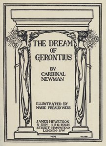 Illustration till The Dream of Gerontius av kardinal Newman (litho) av Marie Preaud Webb