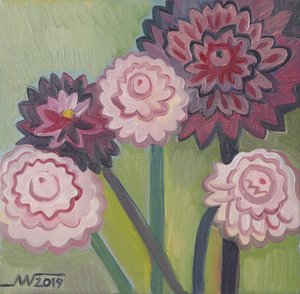 Färgglad blomsterbukett av Marina Gorkaeva