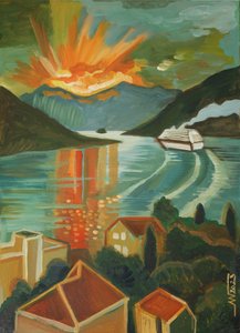 En färgsprakande fjordkryssning i solnedgången