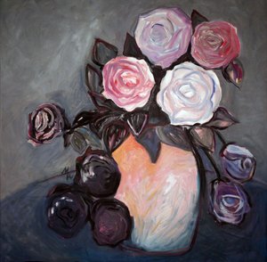 Eleganta målade rosor