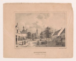 Byutsikt i Amerongen Hoogerwerf i byn Amerongen (titel på objekt) av Marinus Adrianus van Straten