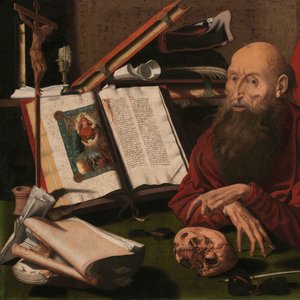 St Jerome i sitt arbetsrum av Marinus van Reymerswale (attributed to)
