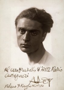 Porträtt av målaren Roberto Aloy, 1921-06-07 (s/v foto) av Mario Castagneri